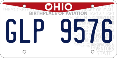OH license plate GLP9576