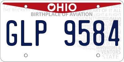 OH license plate GLP9584