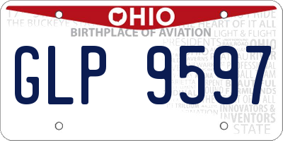 OH license plate GLP9597