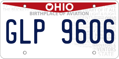 OH license plate GLP9606