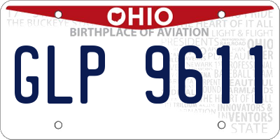 OH license plate GLP9611