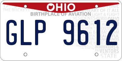 OH license plate GLP9612