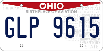 OH license plate GLP9615