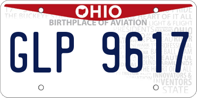OH license plate GLP9617