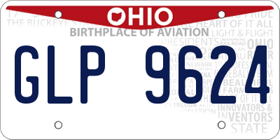 OH license plate GLP9624