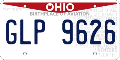 OH license plate GLP9626