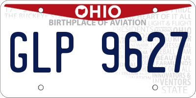 OH license plate GLP9627