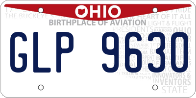 OH license plate GLP9630