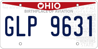 OH license plate GLP9631