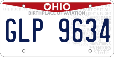 OH license plate GLP9634