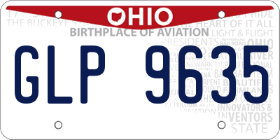 OH license plate GLP9635