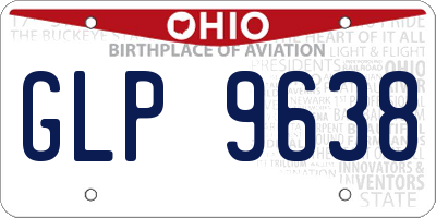 OH license plate GLP9638