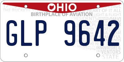 OH license plate GLP9642