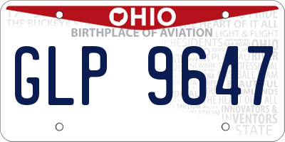 OH license plate GLP9647