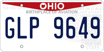 OH license plate GLP9649