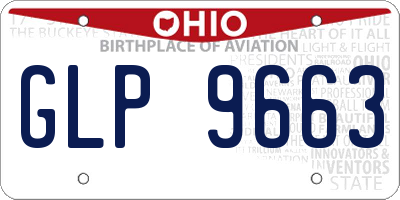 OH license plate GLP9663