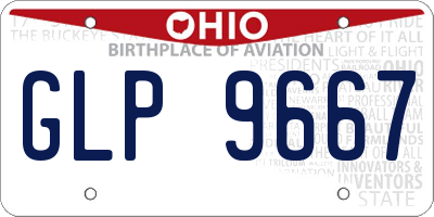 OH license plate GLP9667