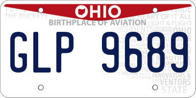 OH license plate GLP9689