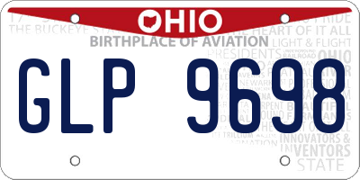OH license plate GLP9698