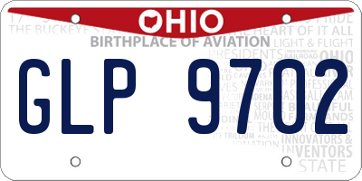 OH license plate GLP9702