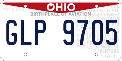 OH license plate GLP9705