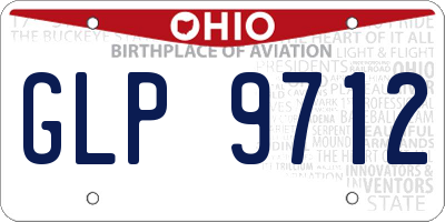 OH license plate GLP9712