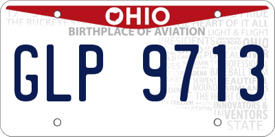 OH license plate GLP9713