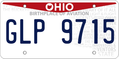 OH license plate GLP9715