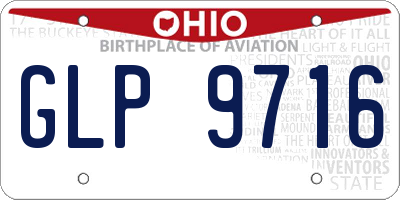 OH license plate GLP9716