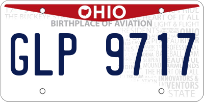 OH license plate GLP9717