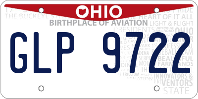 OH license plate GLP9722