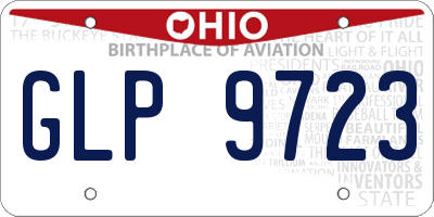 OH license plate GLP9723