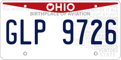 OH license plate GLP9726