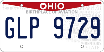 OH license plate GLP9729