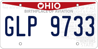 OH license plate GLP9733