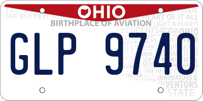 OH license plate GLP9740