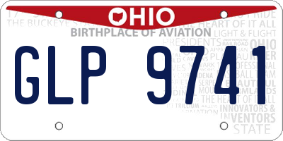 OH license plate GLP9741