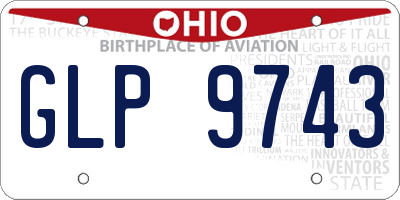 OH license plate GLP9743