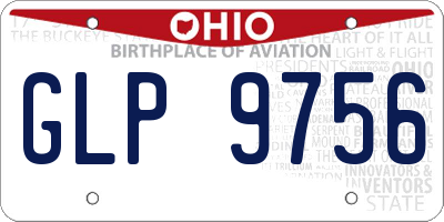 OH license plate GLP9756