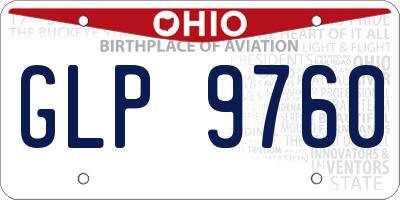 OH license plate GLP9760