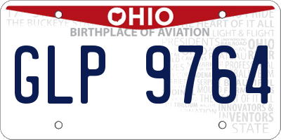 OH license plate GLP9764