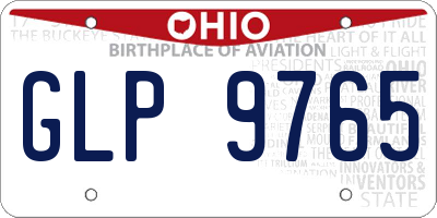 OH license plate GLP9765