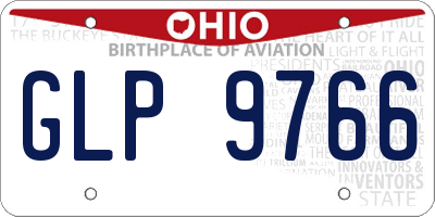 OH license plate GLP9766
