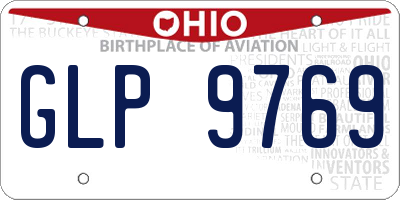 OH license plate GLP9769