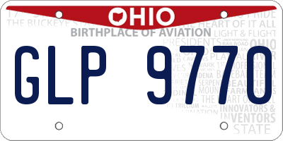 OH license plate GLP9770
