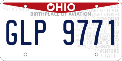 OH license plate GLP9771