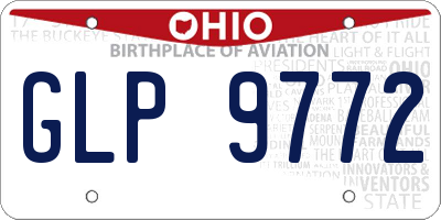 OH license plate GLP9772