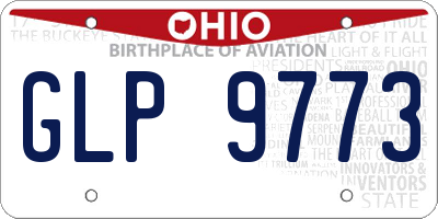 OH license plate GLP9773