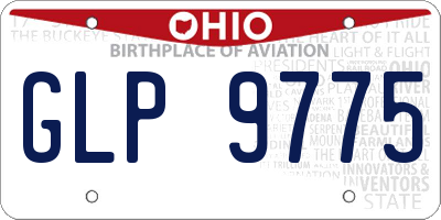 OH license plate GLP9775