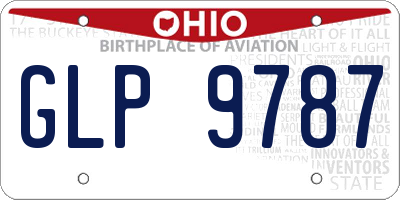 OH license plate GLP9787
